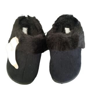 2 FOR $5 SALE NWT Women's Goldtoe Black Clog Slippers Size Small (6/7)